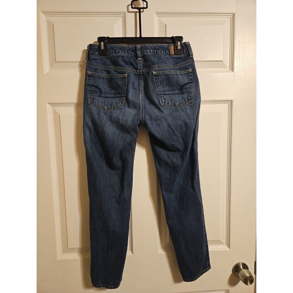 American Eagle Women’s Boy Fit Jeans Size 2 medium Wash Boyfriend Mom Dad Jeans